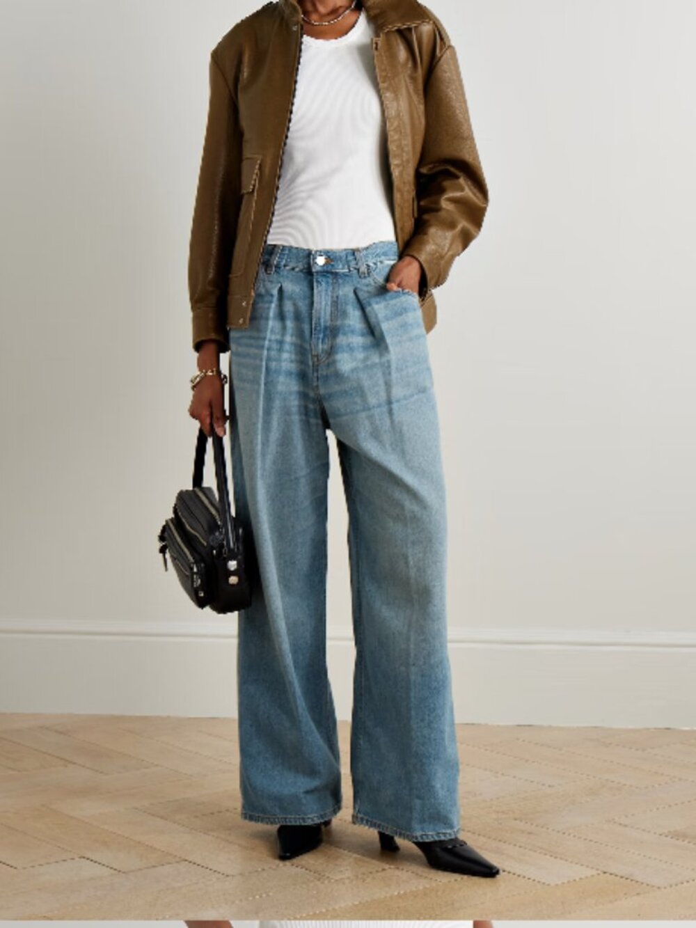 Haikure candy pleated boyfriend Jeans - *NWT 25 light denim